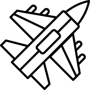 Jet Fighter Vector Icon
