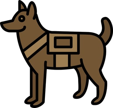 Military Dog Vector Icon