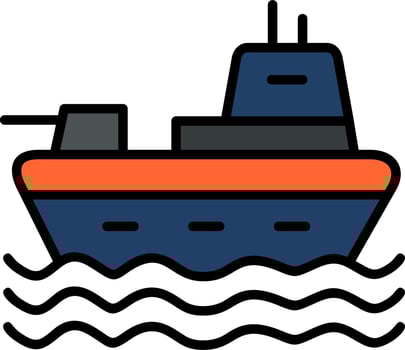 Military Ship Vector Icon