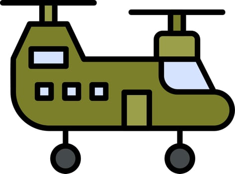 Military Helicopter Vector Icon