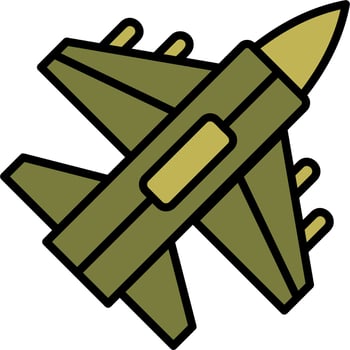 Jet Fighter Vector Icon