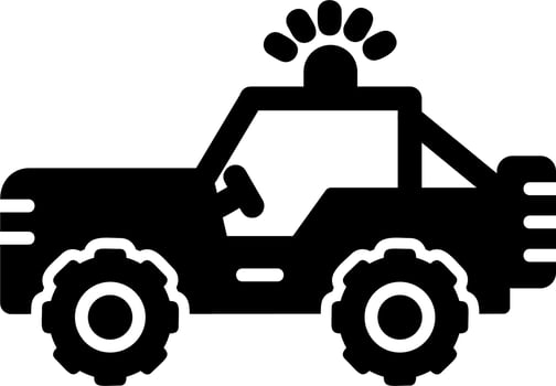 Military Jeep Vector Icon