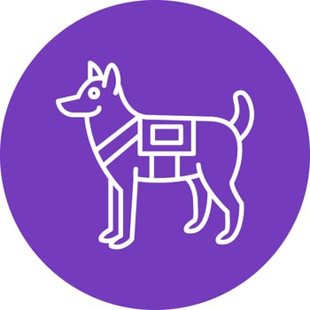 Military Dog Vector Icon
