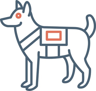 Military Dog Vector Icon
