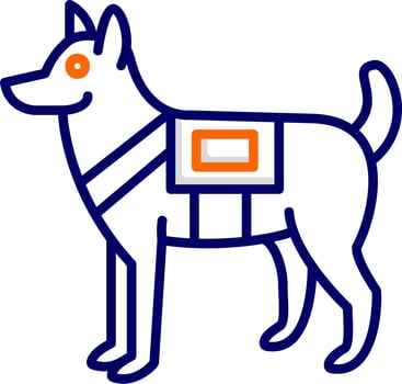 Military Dog Vector Icon