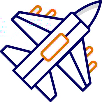 Jet Fighter Vector Icon