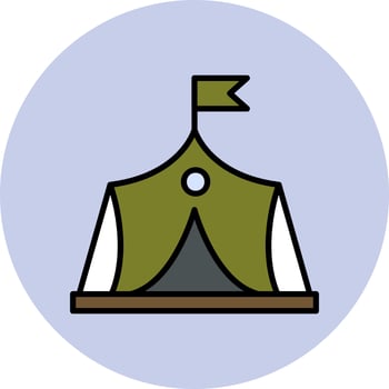 Military Tent Vector Icon