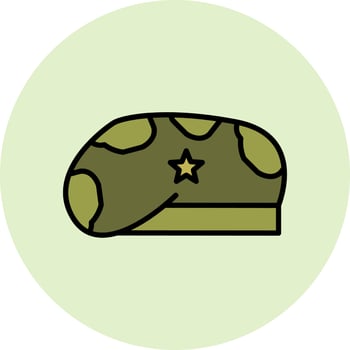 Military Hat Vector Icon