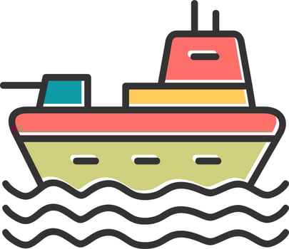 Military Ship Vector Icon