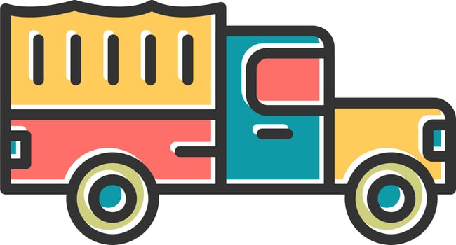 Military Truck Vector Icon