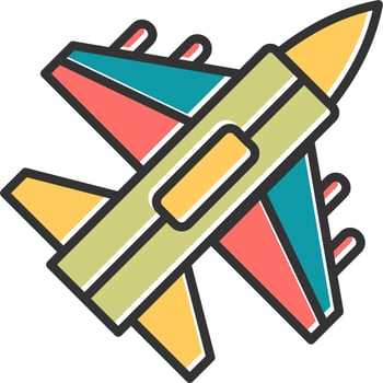 Jet Fighter Vector Icon