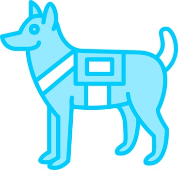 Military Dog Vector Icon
