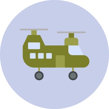 Military Helicopter Vector Icon