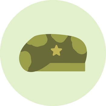 Military Hat Vector Icon