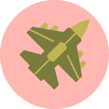 Jet Fighter Vector Icon