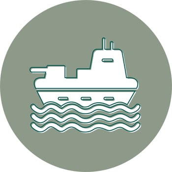 Military Ship Vector Icon