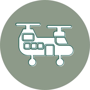 Military Helicopter Vector Icon