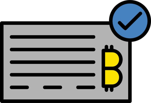 Bank Check Vector Icon