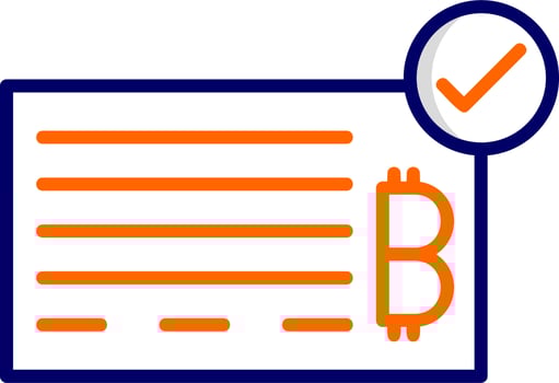 Bank Check Vector Icon