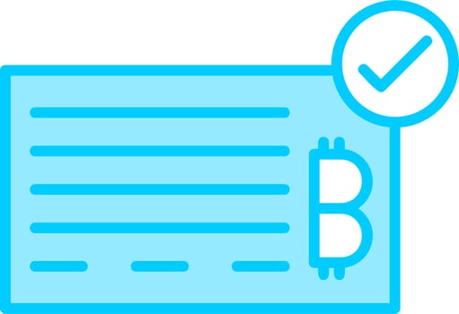 Bank Check Vector Icon
