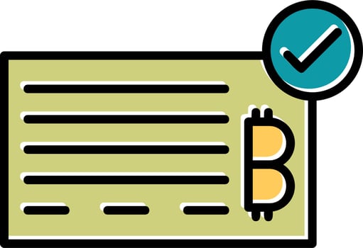 Bank Check Vector Icon