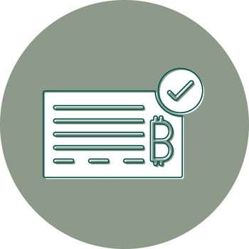 Bank Check Vector Icon
