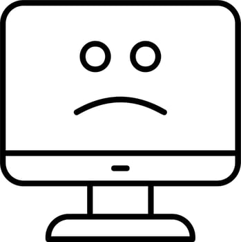 Blue Screen Vector Icon