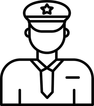 Police Man Vector Icon