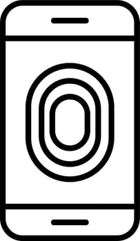 Unlocked Fingerprint Vector Icon