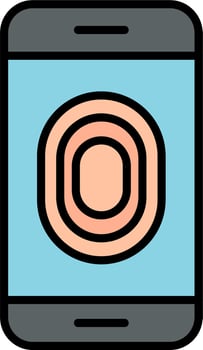 Unlocked Fingerprint Vector Icon