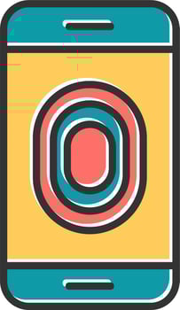 Unlocked Fingerprint Vector Icon