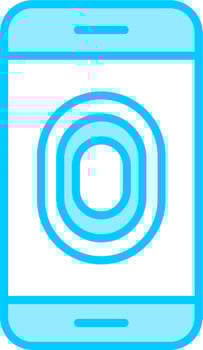 Unlocked Fingerprint Vector Icon
