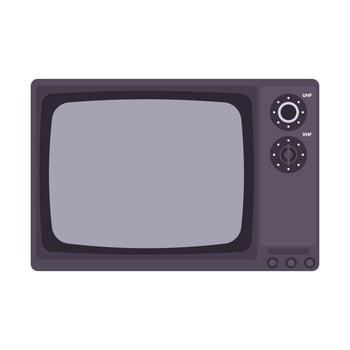 Retro TV Flat Illustration. Clean Icon Design Element on Isolated White Background vector