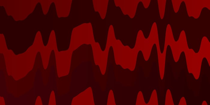 Dark Red vector background with curved lines.