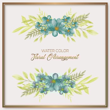Vector floral watercolor frame collection
