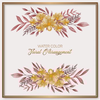 Vector floral watercolor frame collection