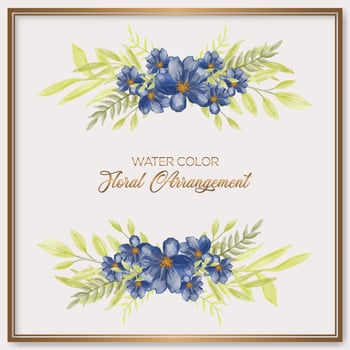 Vector floral watercolor frame collection