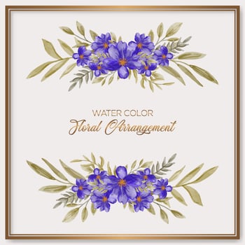 Vector floral watercolor frame collection