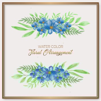 Vector floral watercolor frame collection
