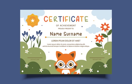 Children Certificate Template vector
