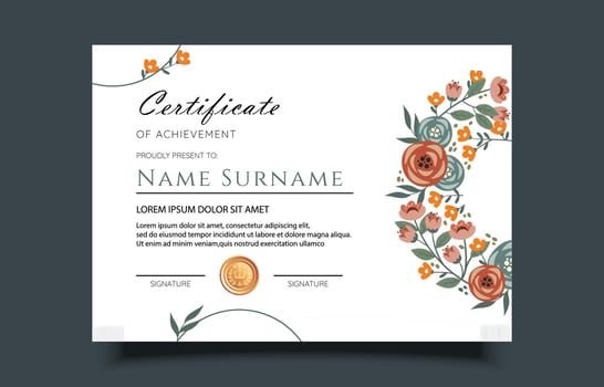 Creative Certificate Template vector