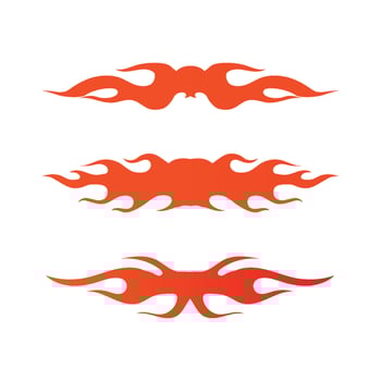 fire flame logo icon vector set design template