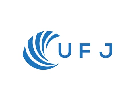 UFJ letter logo design on white background. UFJ creative circle letter logo concept. UFJ letter design. vector