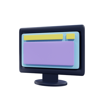 3d rendering monitor illustration object png