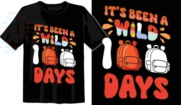 100th days of school, hundred days t shirt design, 100th days celebration t shirt vector