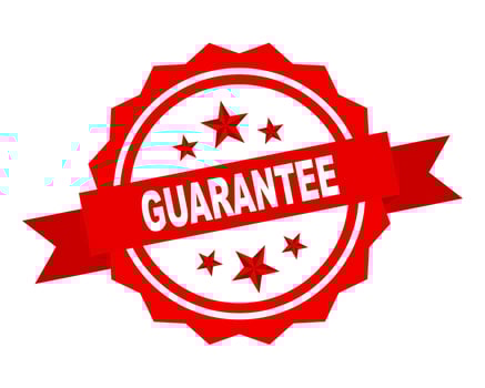 Guarantee label icon symbol red white design vector illustration