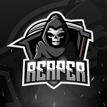 Reaper mascot esport logo design vector
