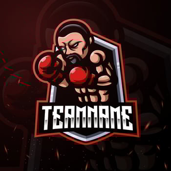 Boxing mascot esport logo design vector