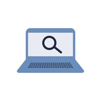 explore somthing on laptop icon vector