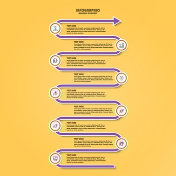 Infographic with 9 steps, process or options. vector